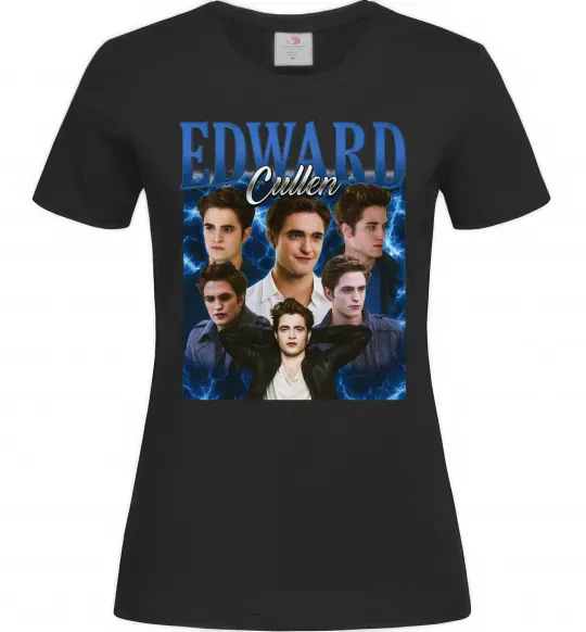 Женская футболка Edward Cullen колаж Черный фото