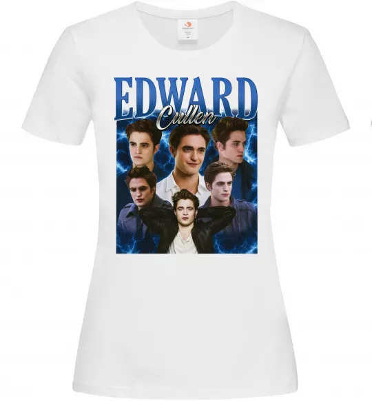 Женская футболка Edward Cullen колаж Белый фото