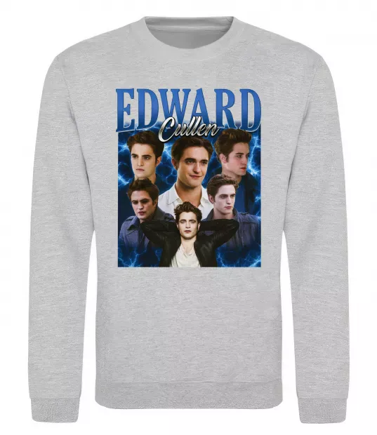 Свитшот Edward Cullen колаж Серый меланж фото