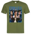 Мужская футболка Edward Cullen колаж Оливковый Мужская футболка Edward Cullen колаж Оливковый фото
