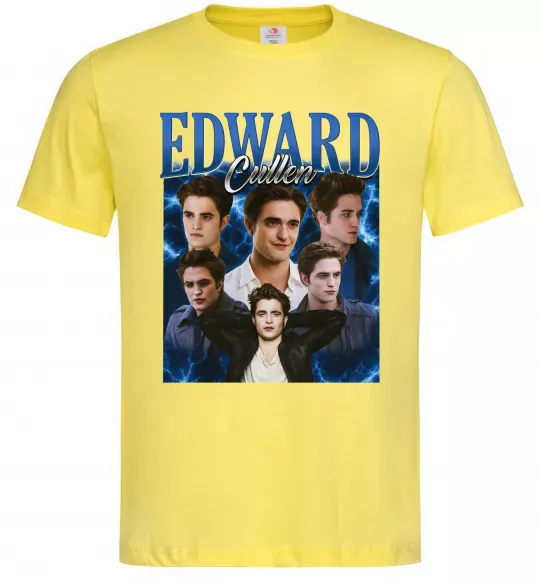 Мужская футболка Edward Cullen колаж Лимонный фото