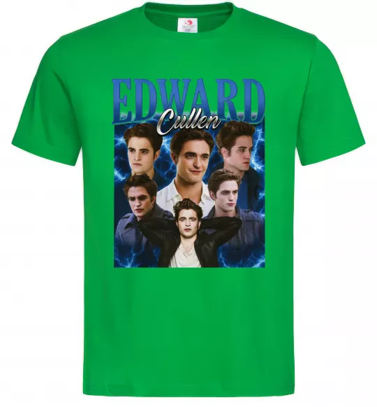 Мужская футболка Edward Cullen колаж Зеленый фото