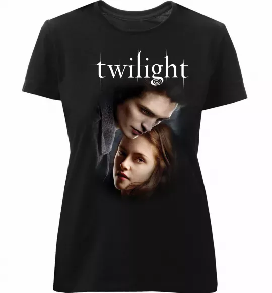 Жіноча преміум футболка Едвард та Белла Чорний фото
