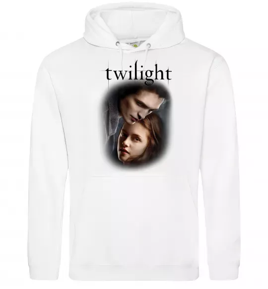 Женская толстовка (худи) Едвард та Белла Белый фото