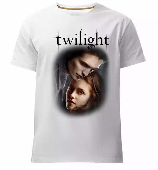 Чоловіча преміум футболка Едвард та Белла Білий фото