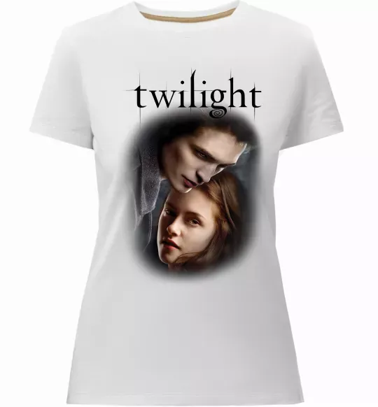 Жіноча преміум футболка Едвард та Белла Білий фото