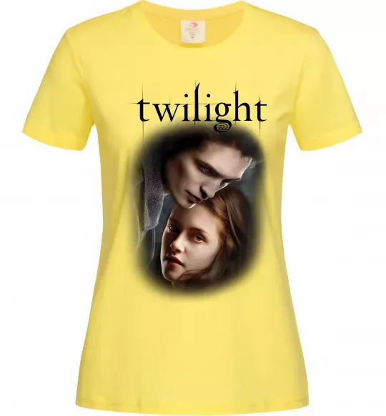 Жіноча футболка Едвард та Белла Лимонний фото