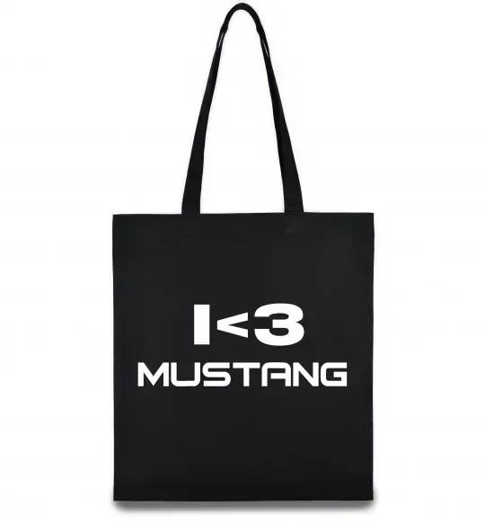 Эко-сумка I love Mustang Черный фото