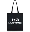 Эко-сумка I love Mustang Черный фото