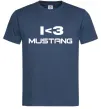 Мужская футболка I love Mustang Темно-синий фото