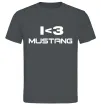 Мужская футболка I love Mustang Графит фото