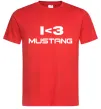 Мужская футболка I love Mustang Красный фото