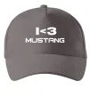 Кепка I love Mustang Серый фото