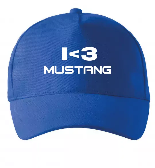 Кепка I love Mustang Яскраво-синій фото