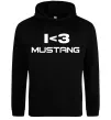 Мужская толстовка (худи) I love Mustang Черный фото