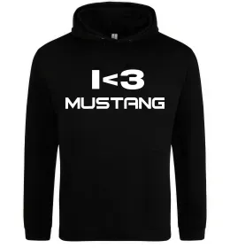 Жіноча толстовка (худі) I love Mustang Чорний фото