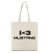 Эко-сумка I love Mustang Бежевый фото