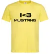 Мужская футболка I love Mustang Лимонный фото
