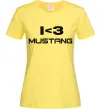 Женская футболка I love Mustang Лимонный фото