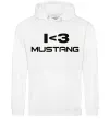 Жіноча толстовка (худі) I love Mustang Білий фото