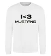 Свитшот I love Mustang Белый фото