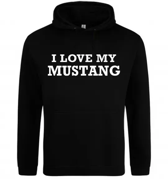 Чоловіча толстовка (худі) I love my Mustang Чорний фото