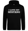 Чоловіча толстовка (худі) I love my Mustang Чорний фото