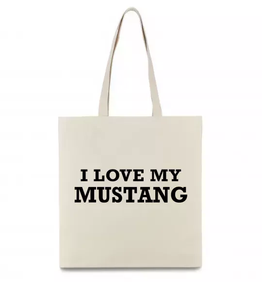 Еко-сумка I love my Mustang Бежевий фото