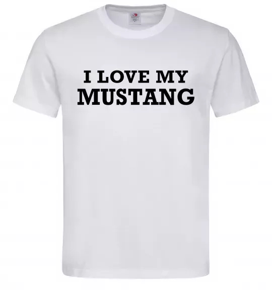 Мужская футболка I love my Mustang Белый фото