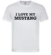Мужская футболка I love my Mustang Белый фото