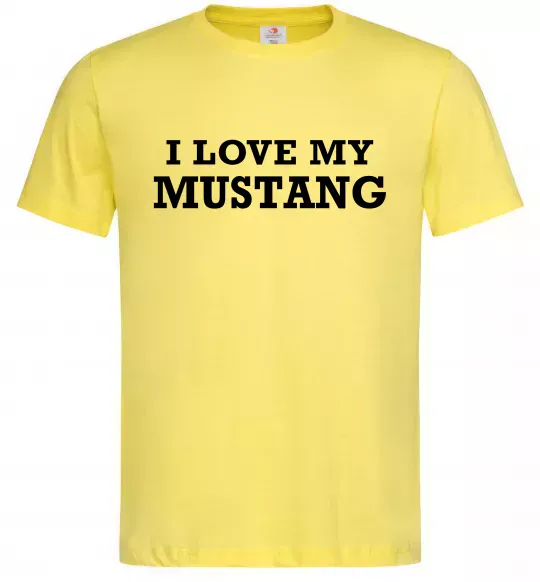 Мужская футболка I love my Mustang Лимонный фото