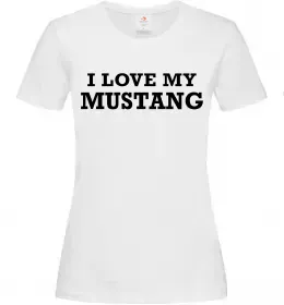 Женская футболка Drive a Mustang Белый фото