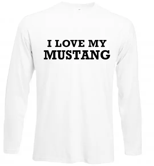Лонгслив I love my Mustang Белый фото