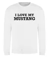 Світшот I love my Mustang Білий фото