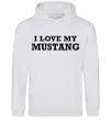 Чоловіча толстовка (худі) I love my Mustang Сірий меланж фото