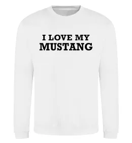 Світшот I love my Mustang Білий фото
