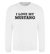 Свитшот I love my Mustang Белый фото