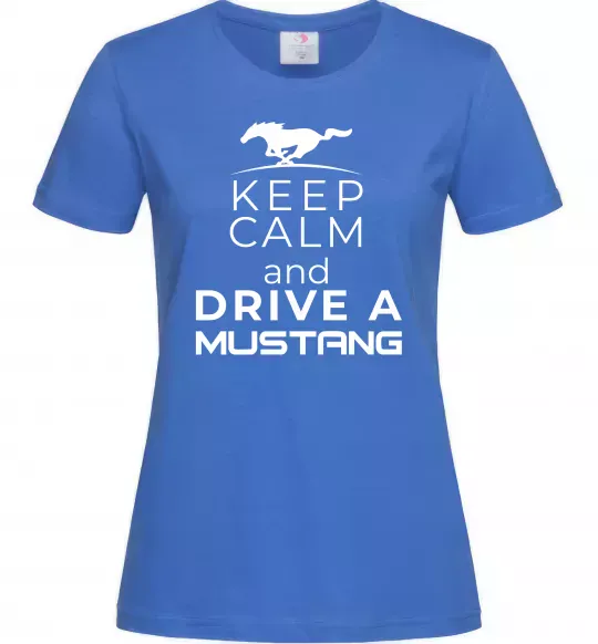 Женская футболка Drive Ford Mustang Ярко-синий фото