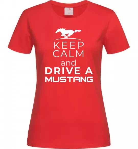 Женская футболка Drive Ford Mustang Красный фото