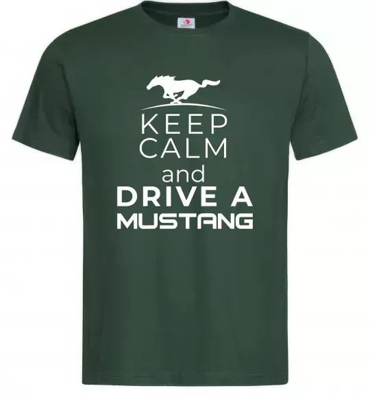 Чоловіча футболка Drive Ford Mustang Темно-зелений фото