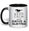 Чашка с цветной ручкой Drive Ford Mustang Черный фото