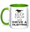 Чашка с цветной ручкой Drive Ford Mustang Лаймовый фото