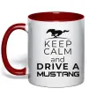 Чашка с цветной ручкой Drive Ford Mustang Красный фото