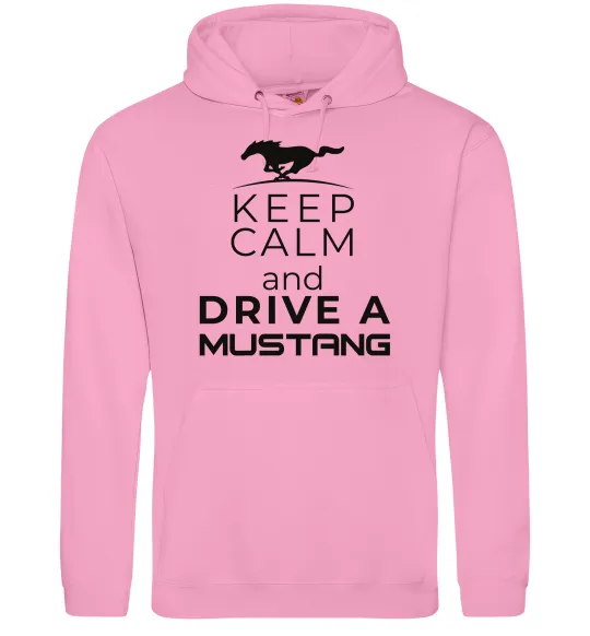 Мужская толстовка (худи) Drive Ford Mustang Розовый фото