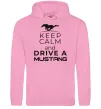 Мужская толстовка (худи) Drive Ford Mustang Розовый фото