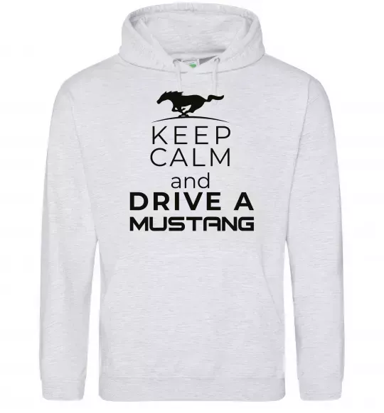 Чоловіча толстовка (худі) Drive Ford Mustang Сірий меланж фото