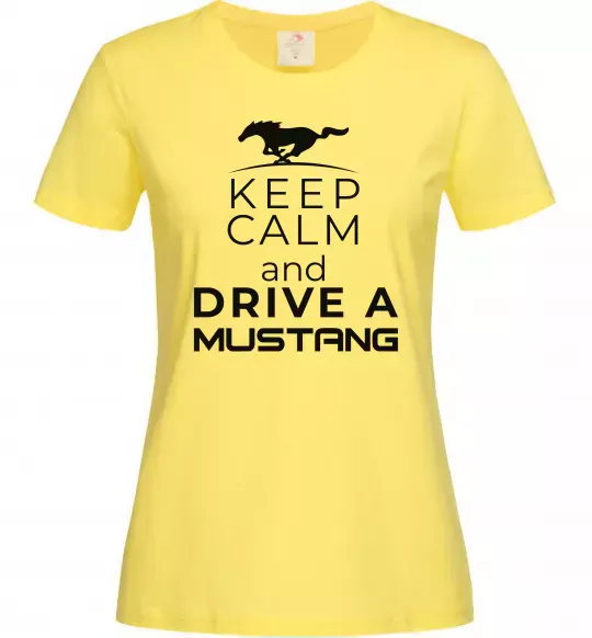 Женская футболка Drive Ford Mustang Лимонный фото