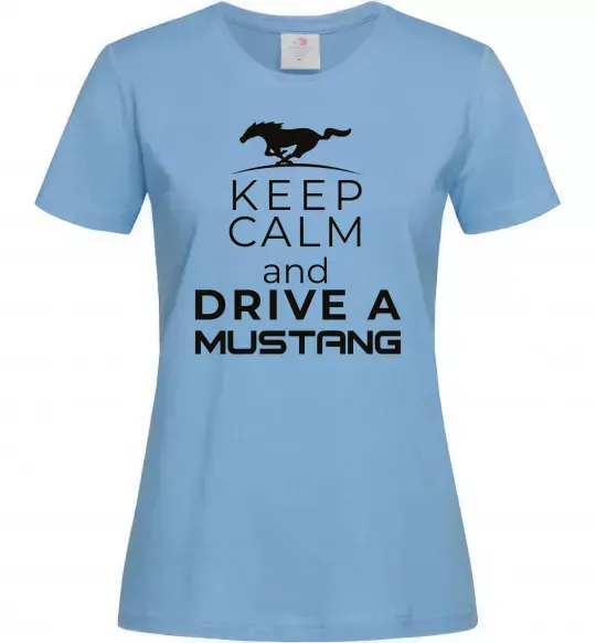 Женская футболка Drive Ford Mustang Голубой фото