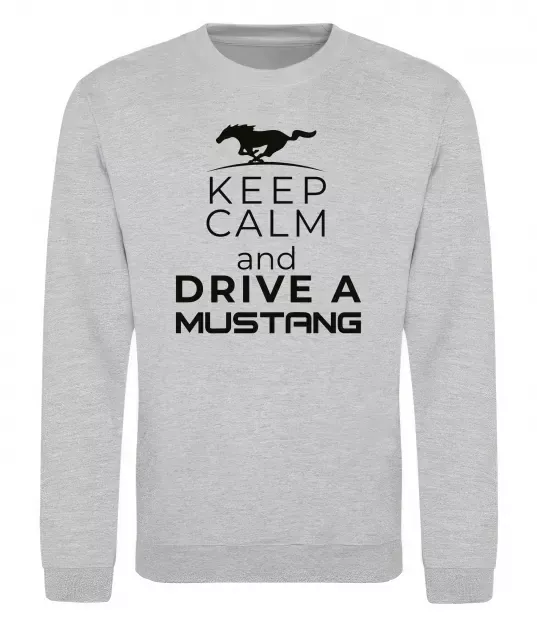 Світшот Drive Ford Mustang Сірий меланж фото