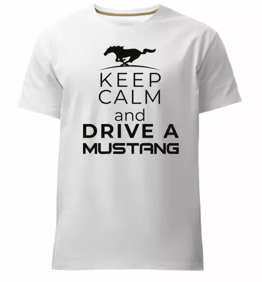 Мужская премиум футболка Drive Ford Mustang Белый фото